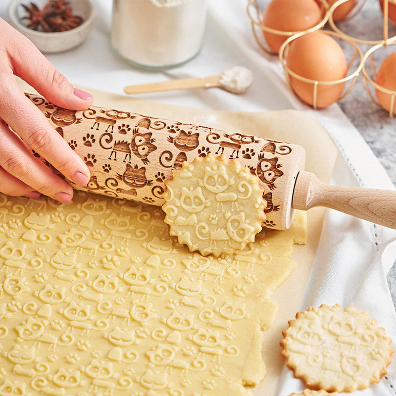 Cat Patterns Rolling Pin