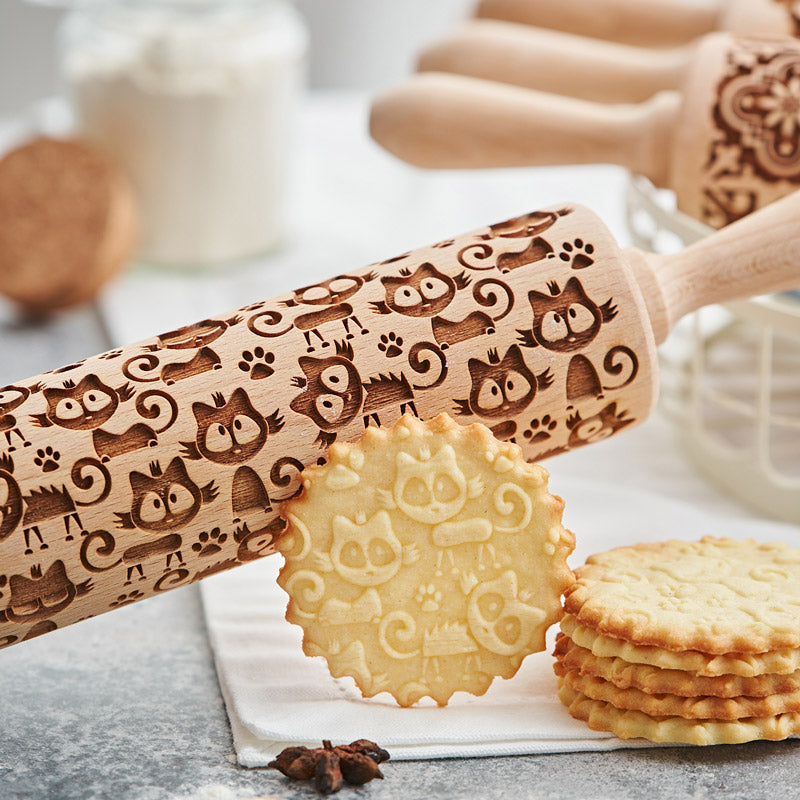 Cat Patterns Rolling Pin